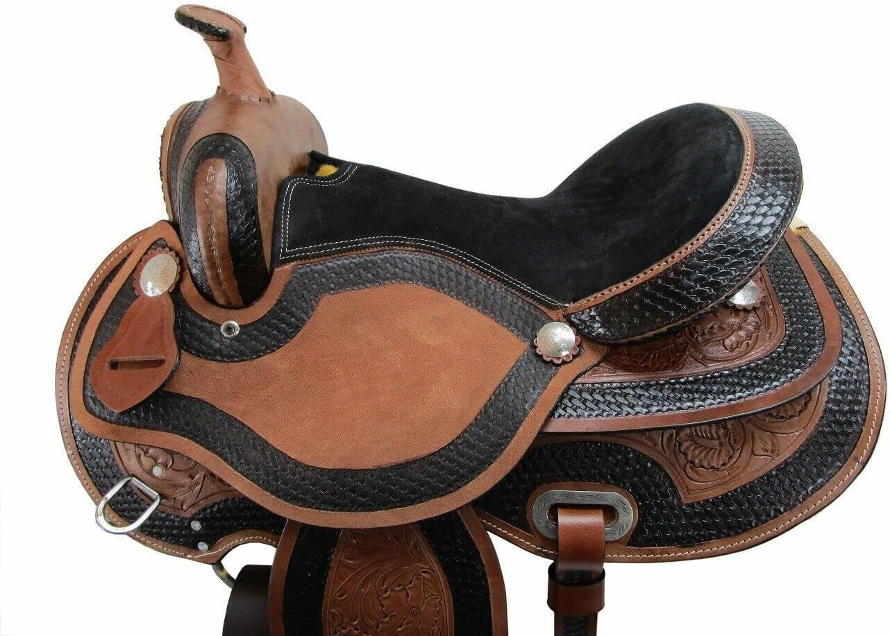 Two Tone Leather Western Saddle for Ranch and Trail Riding