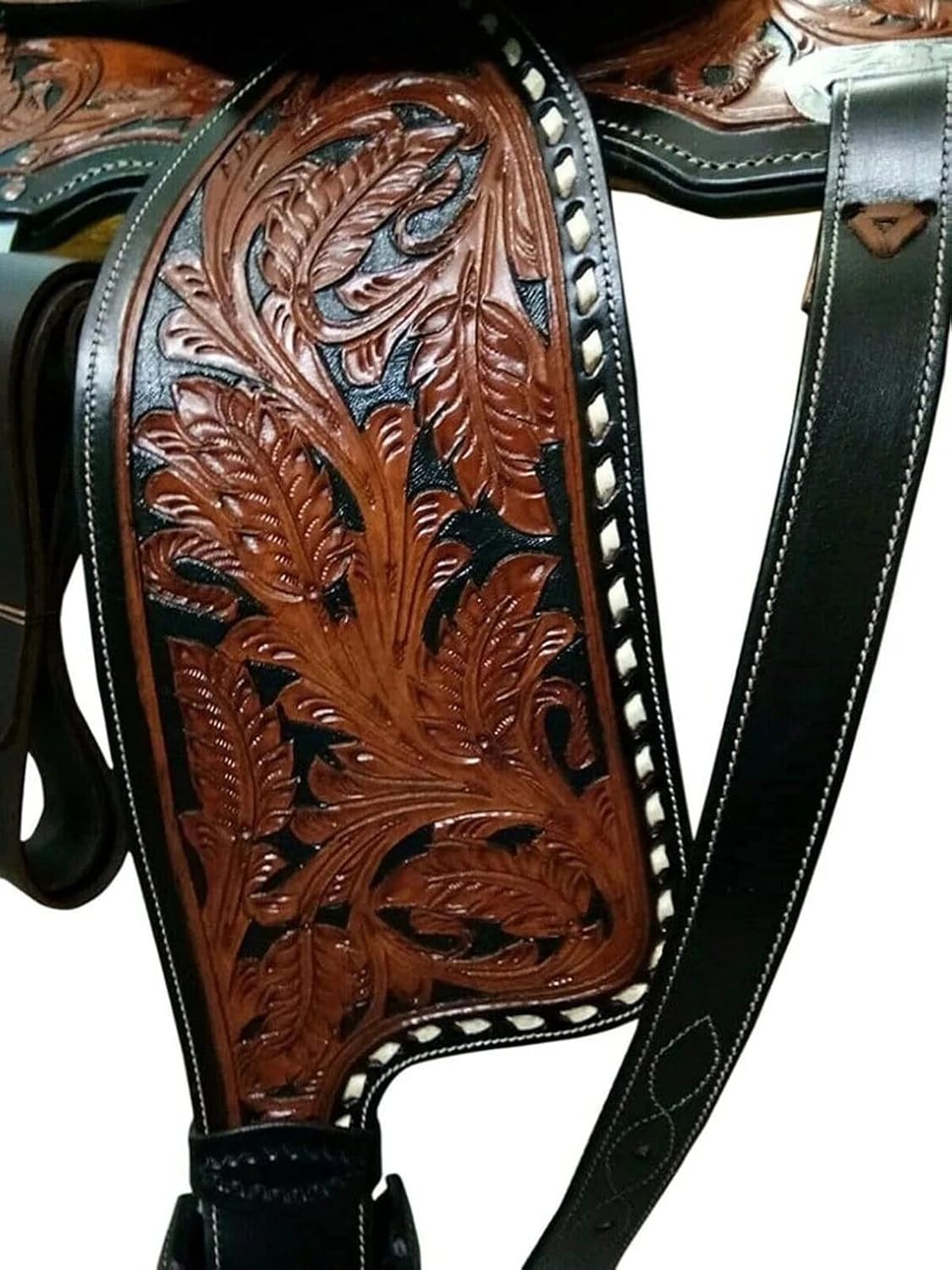 Handcrafted Floral Tooled Western Barrel Racing Saddle