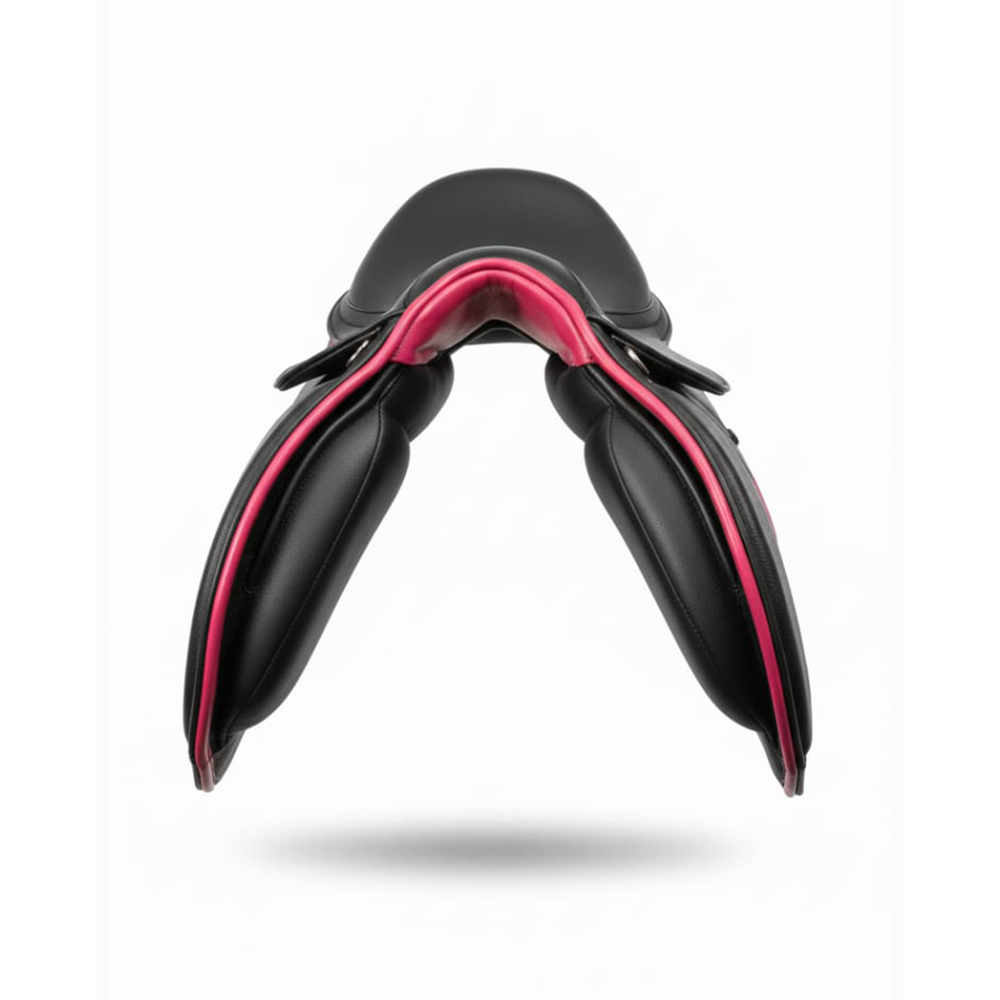 Equestire Premium Black & Pink All-Purpose English Saddle