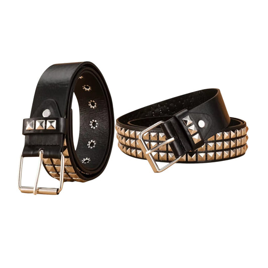 Premium Leather Belt with Pyramid Studs