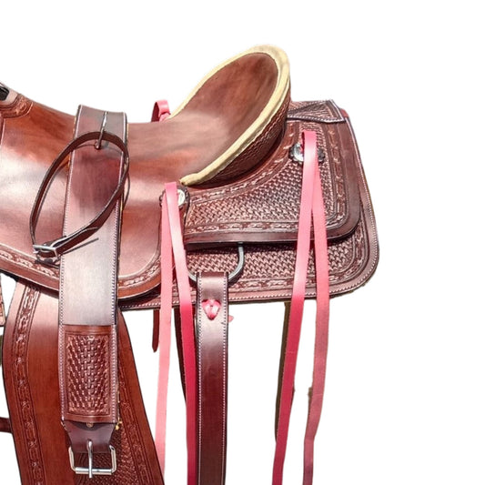 Equestire Premium Handcrafted Basketweave Western Saddle