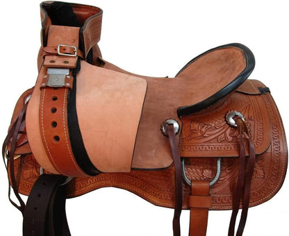 Traditional Western Saddle Handcrafted Leather Horse Riding Saddle