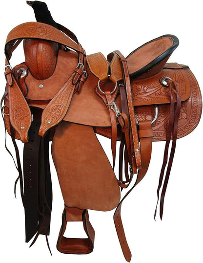 Traditional Western Saddle Handcrafted Leather Horse Riding Saddle
