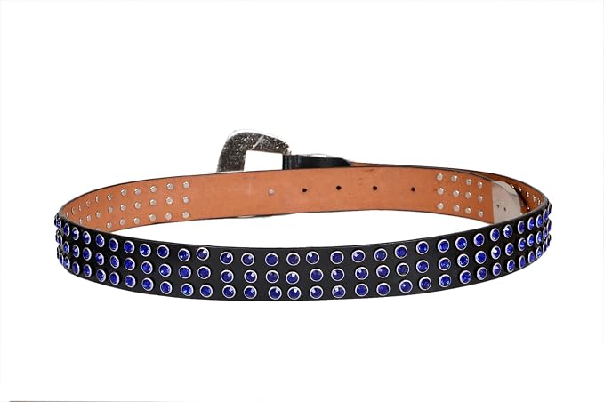Equestire Crystal Studded Western Leather Belt