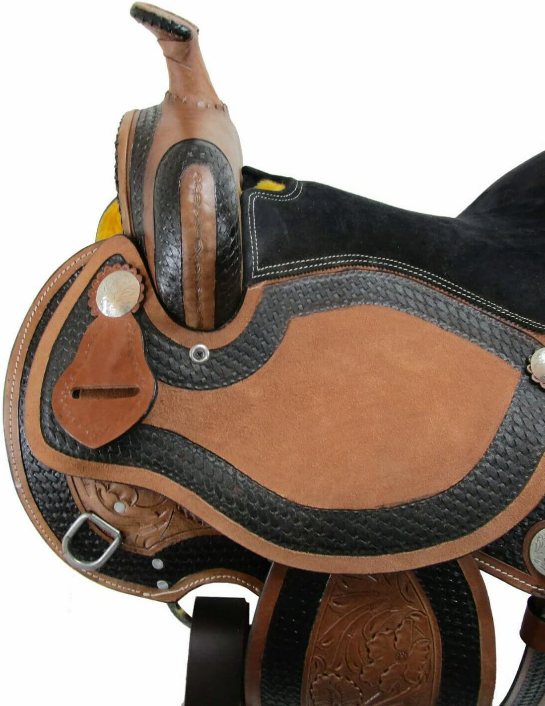 Two Tone Leather Western Saddle for Ranch and Trail Riding