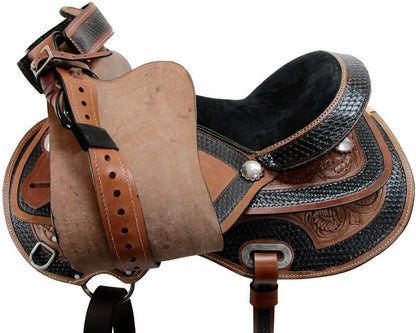 Two Tone Leather Western Saddle for Ranch and Trail Riding