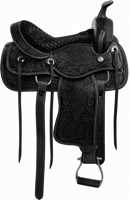 Premium Handcrafted Western Horse Saddle Genuine Leather Trail Ranch
