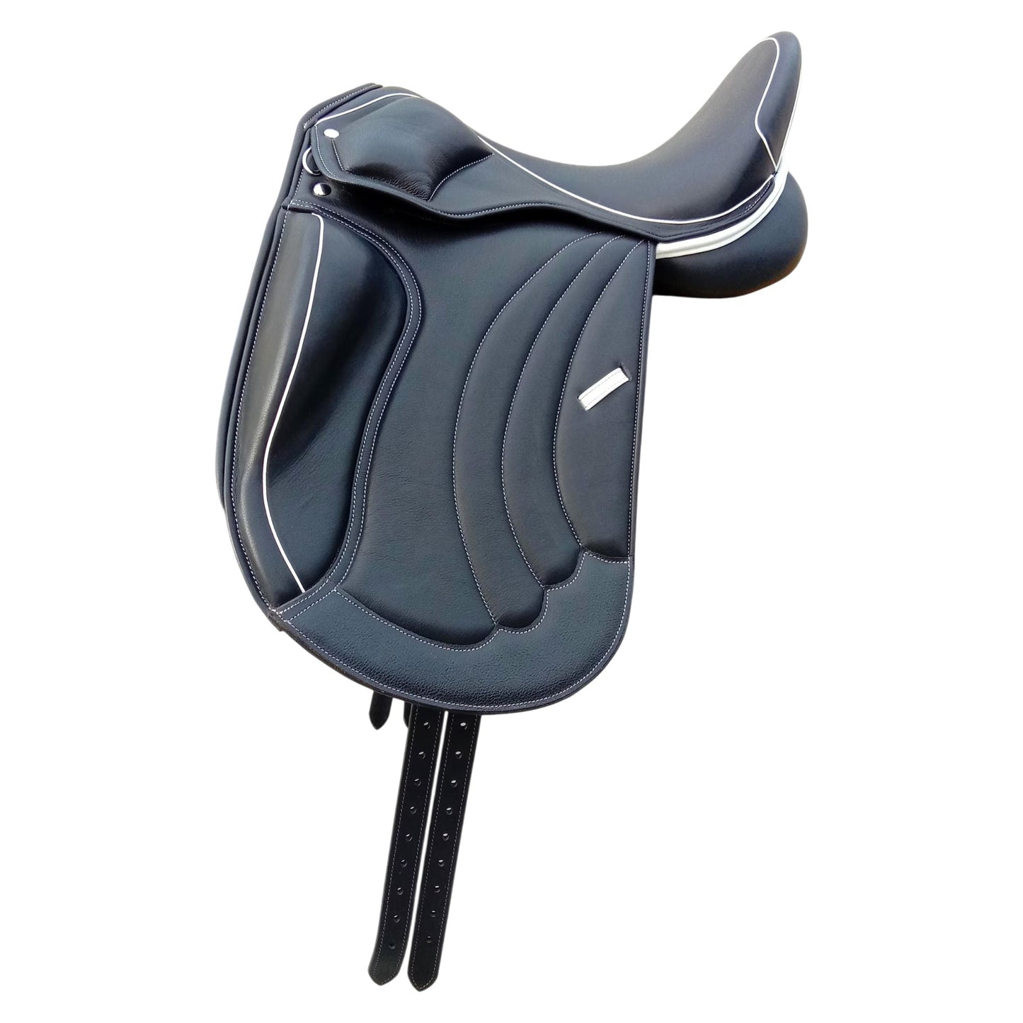 Equestire Premium Black Dressage Saddle with Contrast Piping