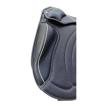 Equestire Premium Black Dressage Saddle with Contrast Piping