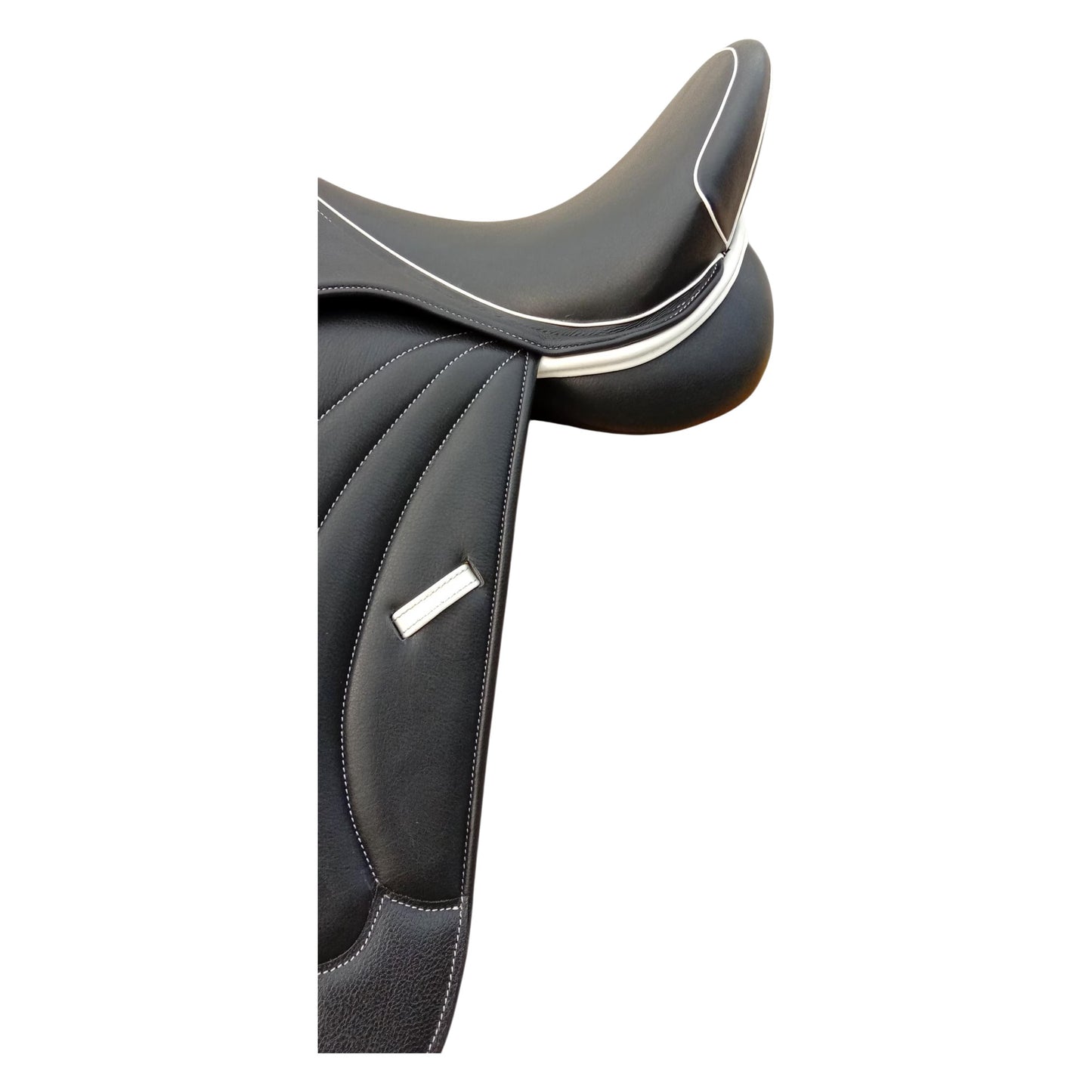 Equestire Premium Black Dressage Saddle with Contrast Piping