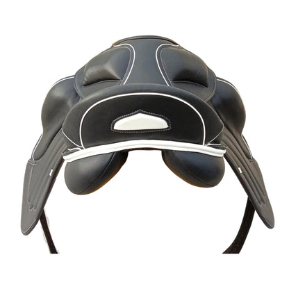 Equestire Premium Black Dressage Saddle with Contrast Piping