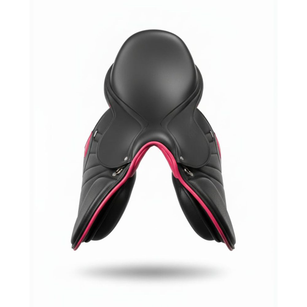 Equestire Premium Black & Pink All-Purpose English Saddle