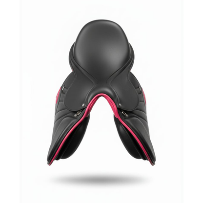 Equestire Premium Black & Pink All-Purpose English Saddle