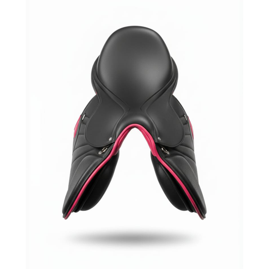 Equestire Premium Black & Pink All-Purpose English Saddle