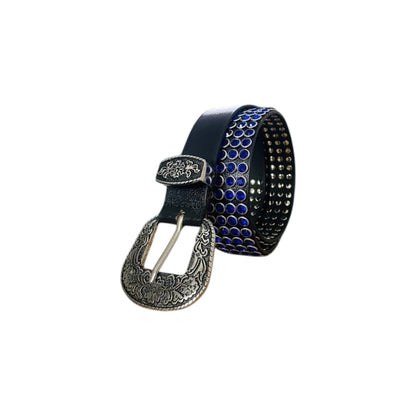 Equestire Crystal Studded Western Leather Belt
