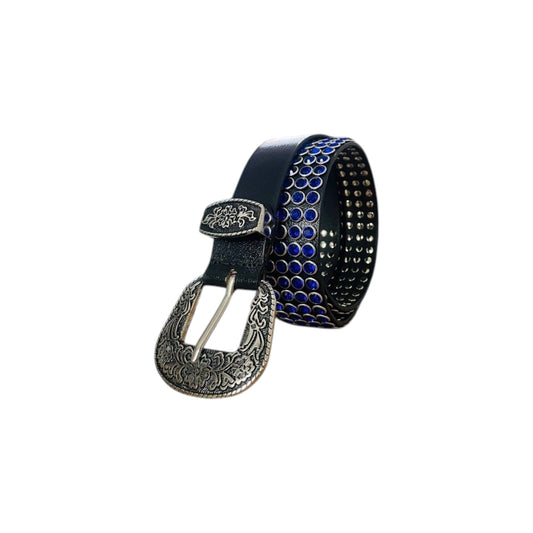 Equestire Crystal Studded Western Leather Belt