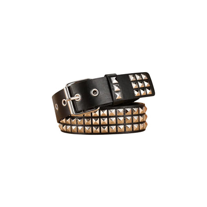Premium Leather Belt with Pyramid Studs