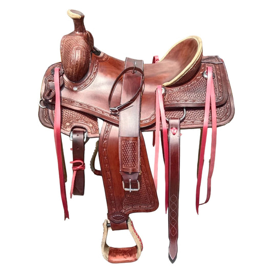 Equestire Premium Handcrafted Basketweave Western Saddle