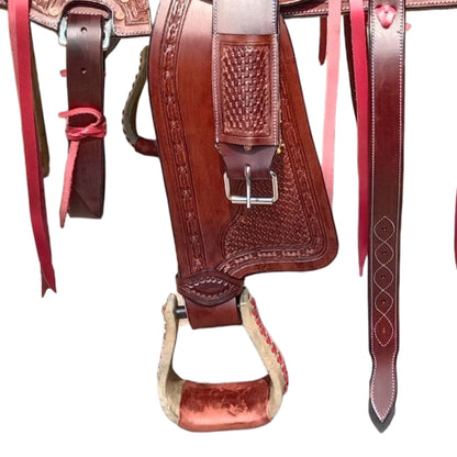 Equestire Premium Handcrafted Basketweave Western Saddle