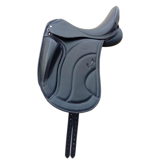 Equestire Grand Prix Elite Monoflap Black Leather Dressage Saddle