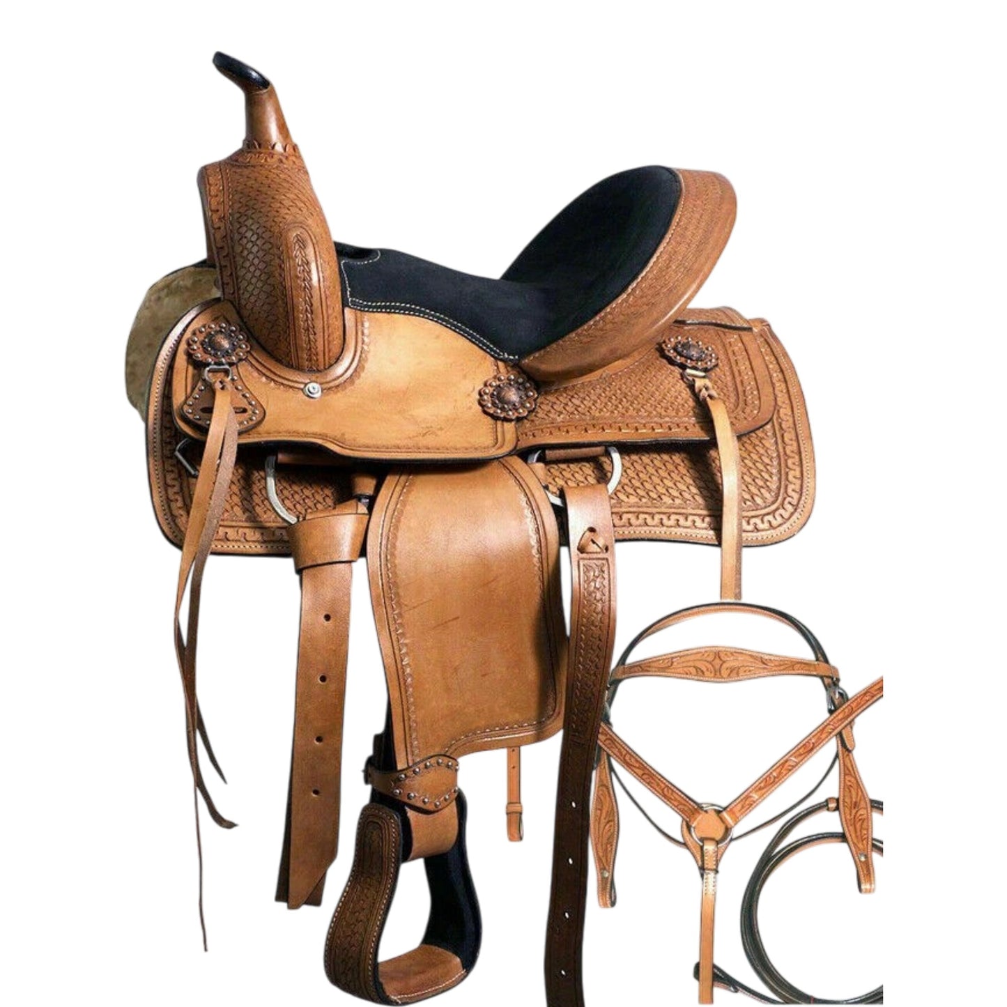 Handcrafted Leather Western Saddle Set | Equestire