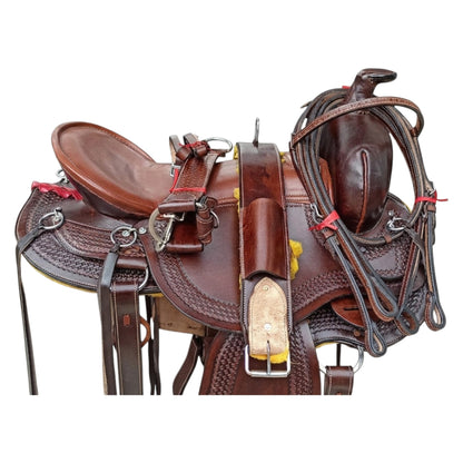 Equestire Premium Dark Oil Ranch & Trail Western Saddle Set
