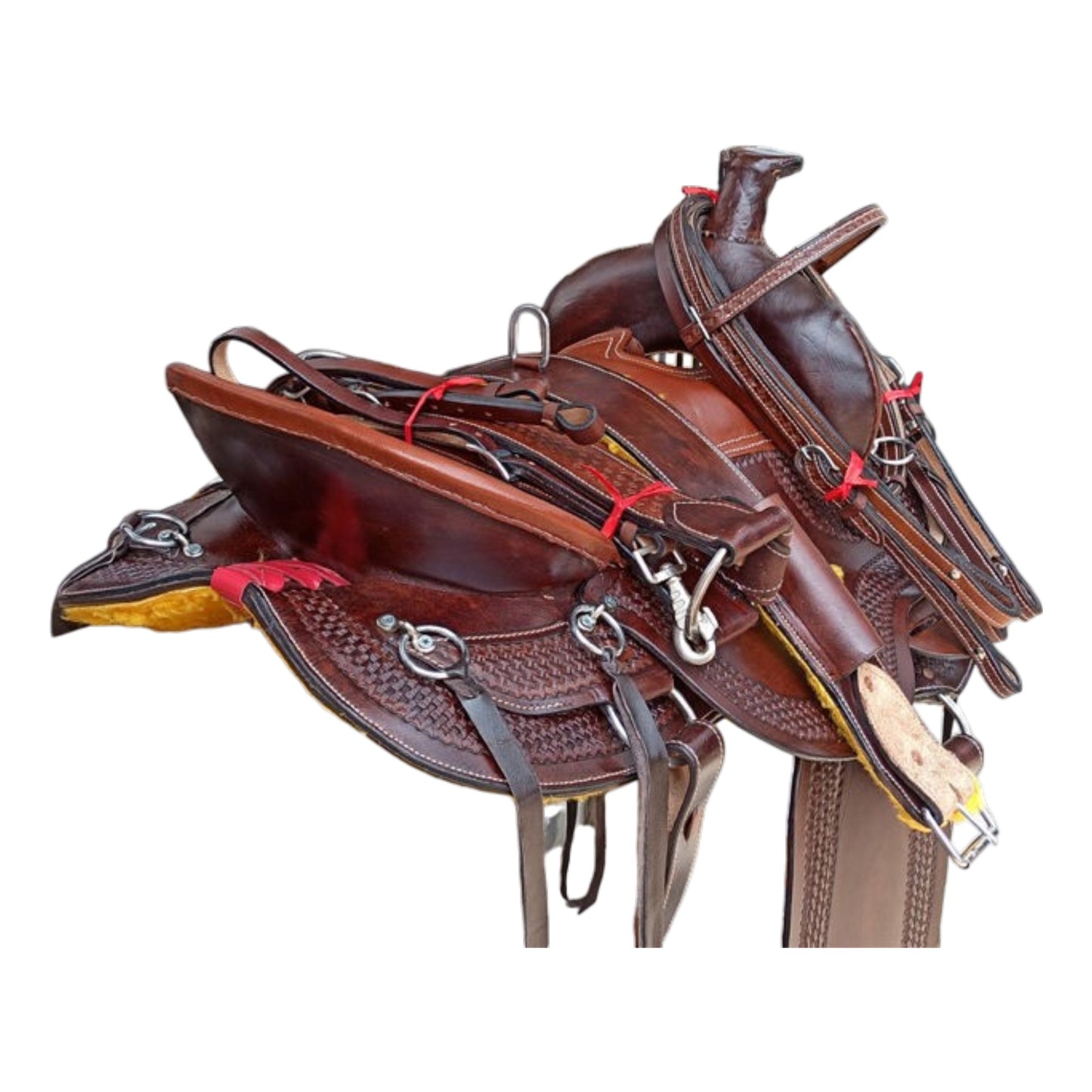 Equestire Premium Dark Oil Ranch & Trail Western Saddle Set